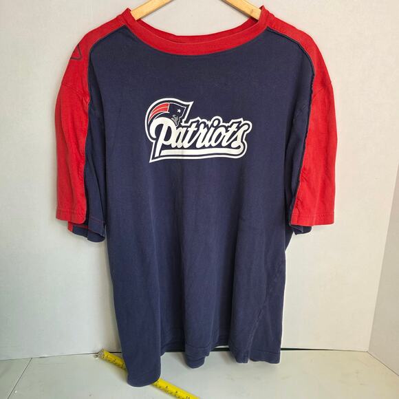 Patriots, 2 tone red and Blue Tee Shirt W/ Back Graphic, NO TAG Mens XL - Picture 1 of 7